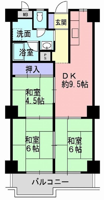 茨木グランドハイツ  間取り図