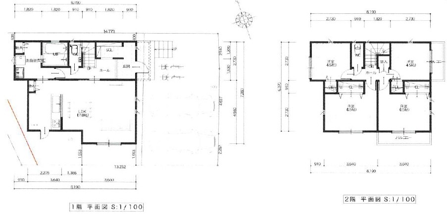 高槻市塚原2丁目　新築一戸建　1号地 間取り図