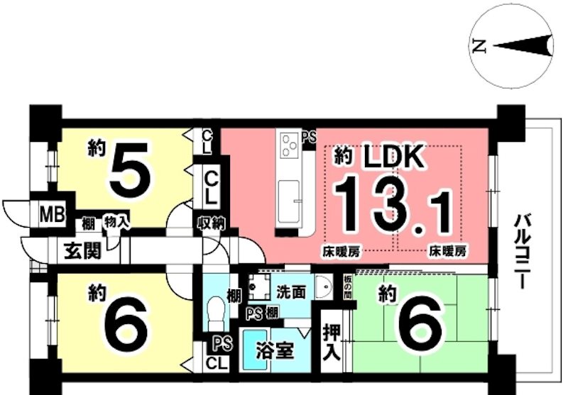 ランフォルセ枚方天の川 間取り図