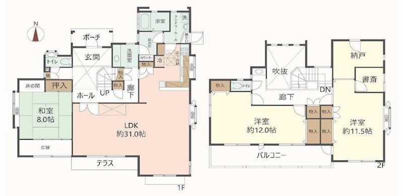 茨木市玉瀬町 中古一戸建 間取り図