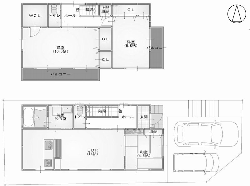 茨木市郡3丁目　中古一戸建 間取り図