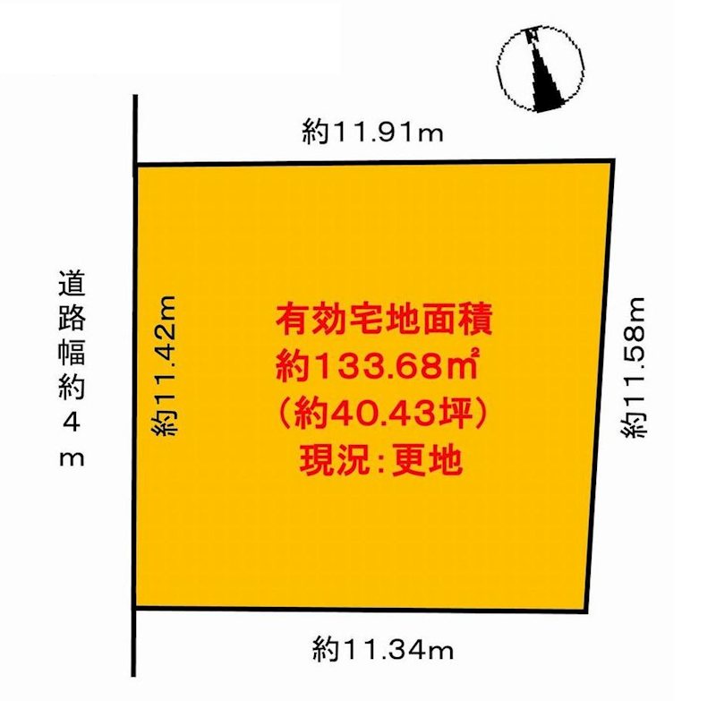 茨木市橋の内1丁目　売土地 間取り図