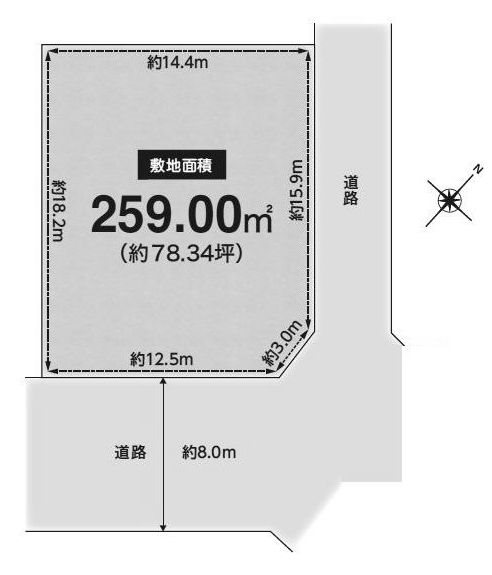 高槻市安岡寺町5丁目　売土地 間取り図