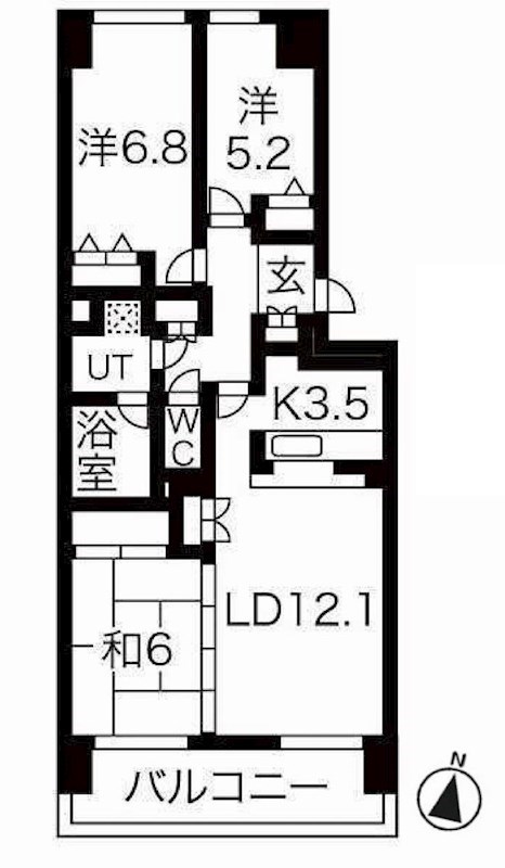 ステイツ吹田・千里丘グランステージ　オーナーチェンジ物件  間取り図
