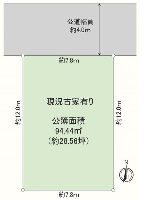 高槻市栄町4丁目　売土地 間取り図