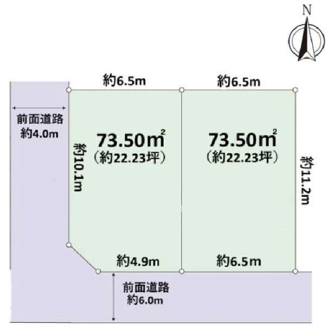 高槻市南松原町B号地 売土地 間取り図