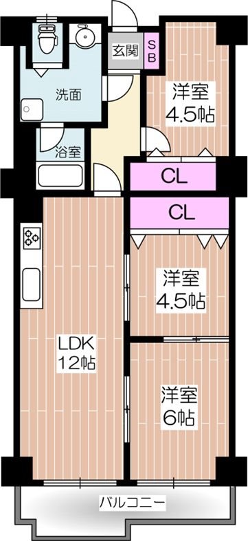 茨木グランドハイツ  間取り図