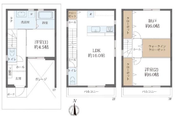 高槻市栄町2丁目　新築一戸建 間取り図