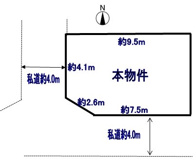 高槻市春日町　売土地 間取り図