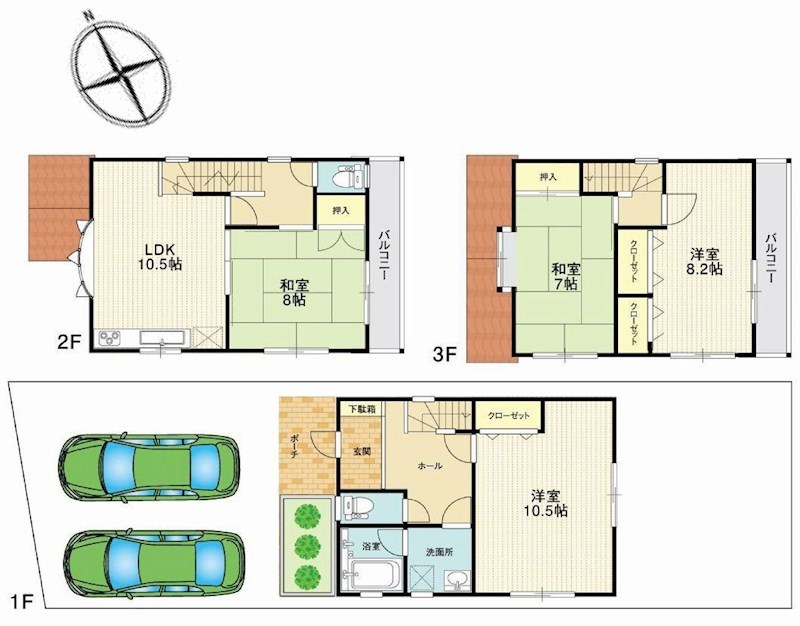 吹田市南正雀4丁目　中古一戸建  間取り図