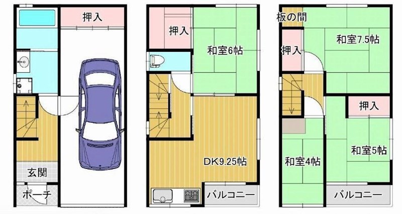 摂津市鳥飼西３丁目　中古一戸建  間取り図