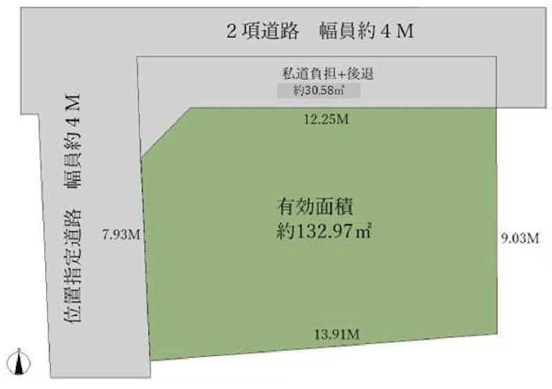 高槻市若松町 売土地 間取り図