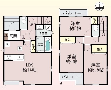 高槻市柱本新町B号地 新築一戸建 間取り図