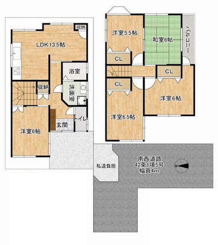 摂津市一津屋1丁目　中古一戸建 間取り図