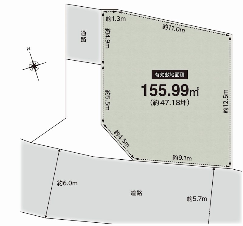 茨木市北春日丘3丁目　売土地   間取り図