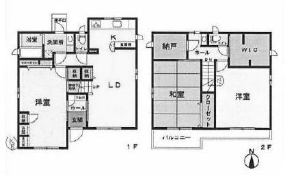 高槻市浦堂1丁目　中古一戸建 間取り図