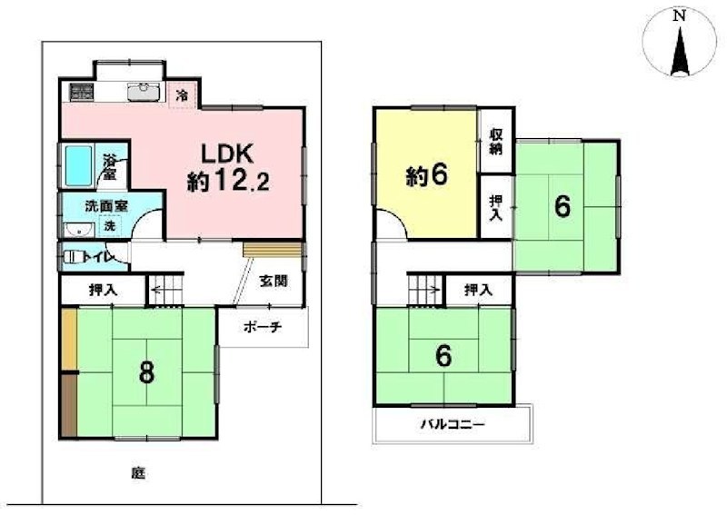 高槻市藤の里町 中古一戸建 間取り図