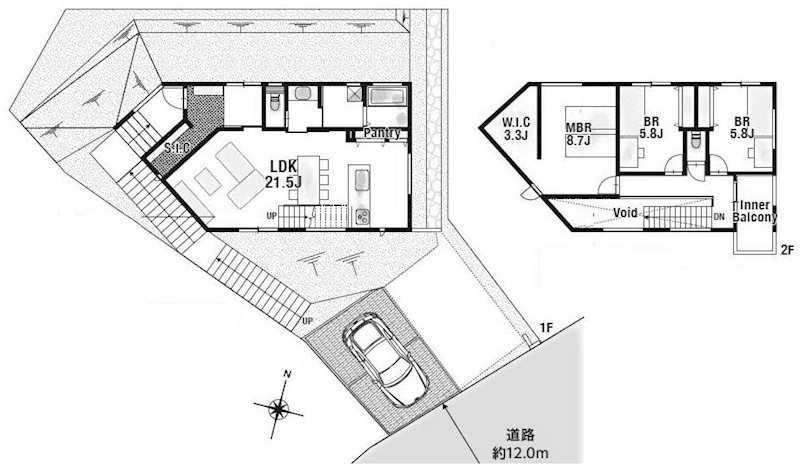 高槻市奥天神町2丁目　建築条件付売土地2号地 間取り図