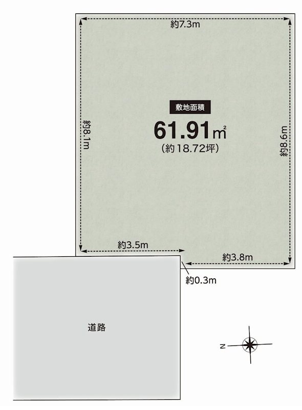 茨木市沢良宜西4丁目　売土地 間取り図