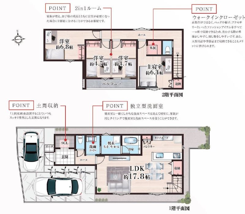 茨木市西河原1丁目　全10区画　建築条件付売土地(2号地) 間取り図
