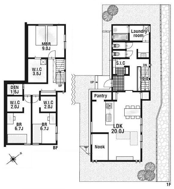 高槻市日吉台一番町　新築一戸建 間取り図