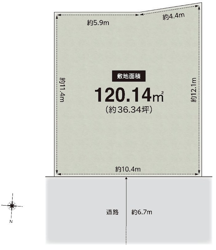 高槻市芝生町1丁目　売土地 間取り図