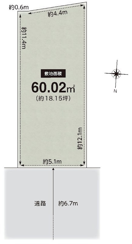 高槻市芝生町1丁目　売土地 間取り図