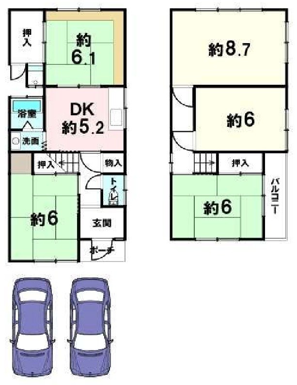 高槻市高垣町 中古一戸建 間取り図