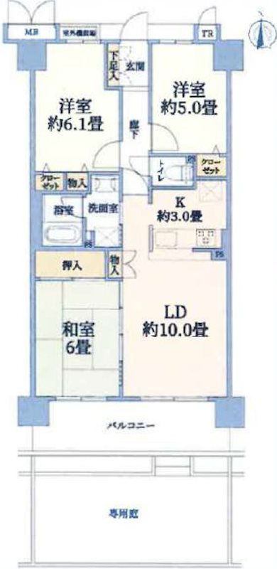 レックスシティ枚方 間取り図