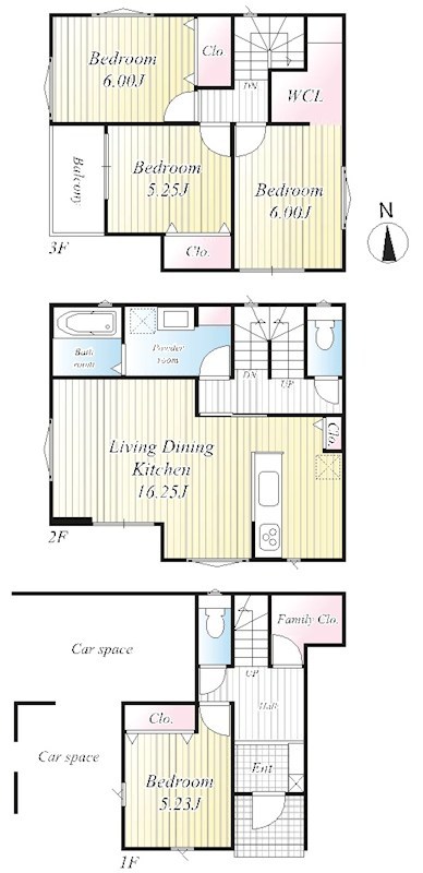高槻市西冠3丁目　新築一戸建 間取り図