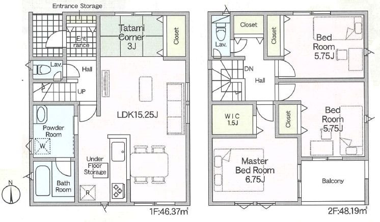 長尾西町3丁目Cradlegarden全4棟新築分譲7号棟 間取り図