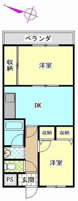 三晃グリーンマンション鳥飼 間取り図