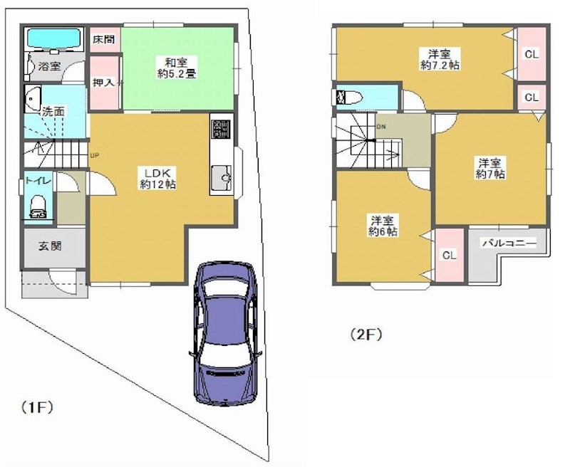 摂津市鳥飼和道1丁目　中古一戸建 間取り図
