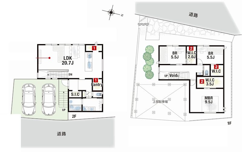 茨木市北春日丘2丁目　建築条件付土地 間取り図