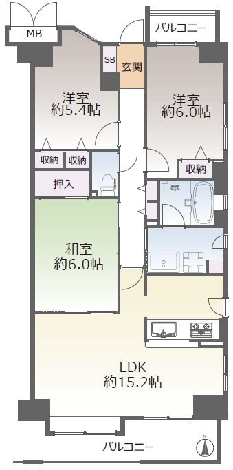 交野グリーンマンション 間取り図