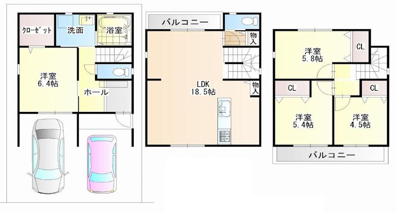 茨木市南安威1丁目　建築条件付売土地 間取り図