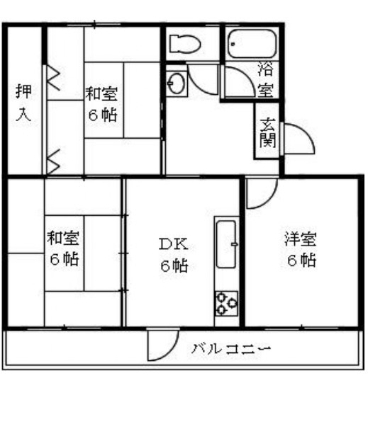 富田第二住宅66号棟 間取り図
