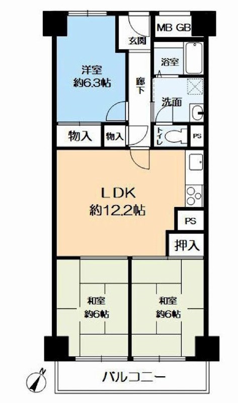 ルネ千里丘2号棟    間取り図