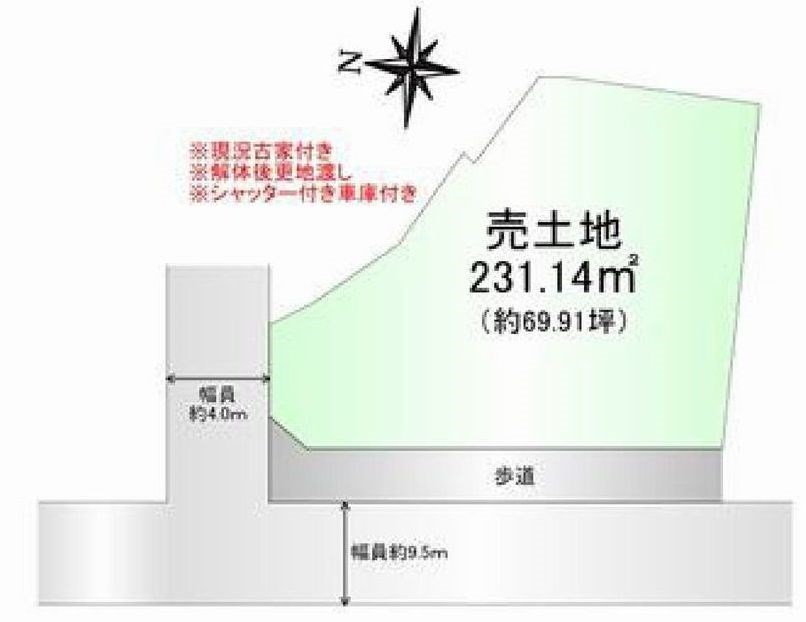 吹田市青葉丘南　売土地 間取り図