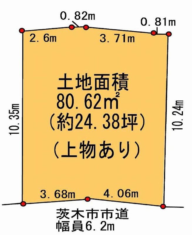 茨木市東奈良1丁目　売土地 間取り図