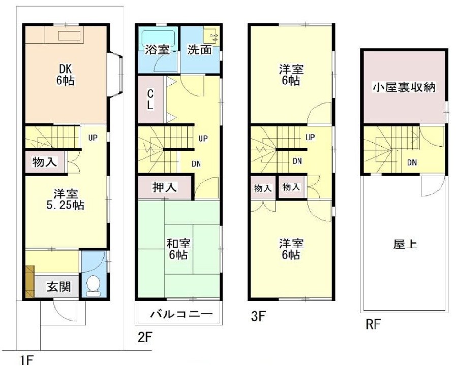 高槻市津之江町2丁目　中古一戸建 間取り図
