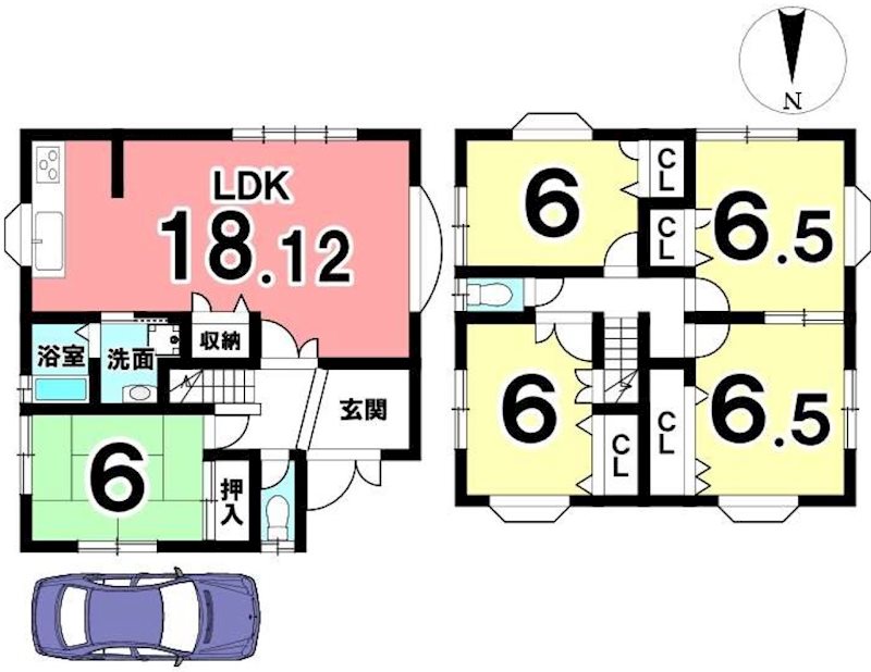 寝屋川市末広町一戸建（再生住宅） 間取り図