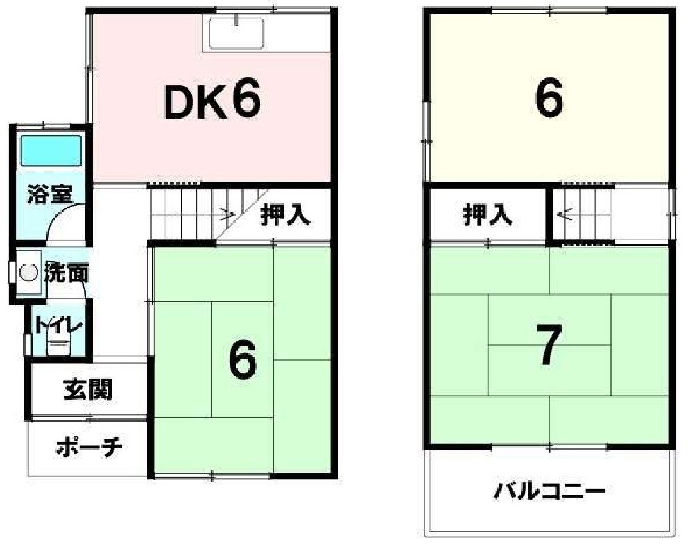 高槻市若松町 中古一戸建 間取り図
