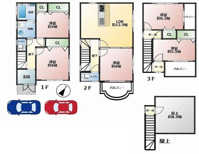 摂津市千里丘7丁目　中古一戸建 間取り図
