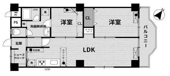 プレジデント高槻 間取り図