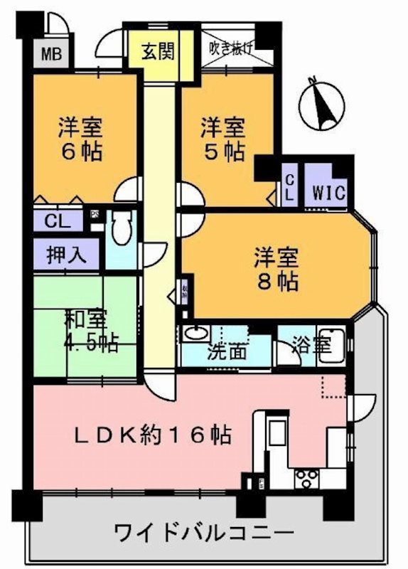 藤和ライブタウン茨木南春日丘3番館   間取り図