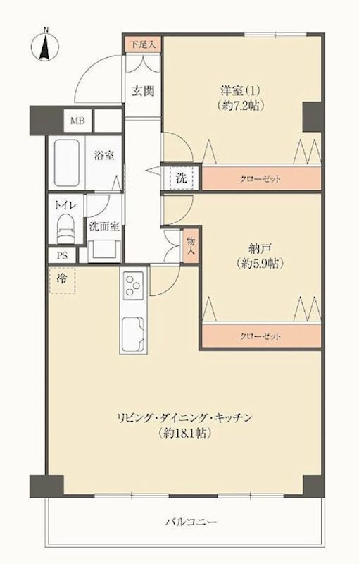 グリーンタウン茨木7番館 間取り図