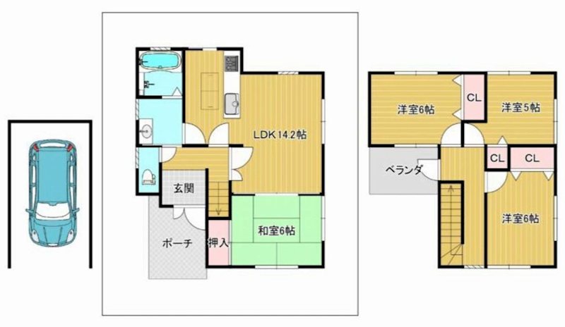 茨木市太田3丁目　中古一戸建 間取り図