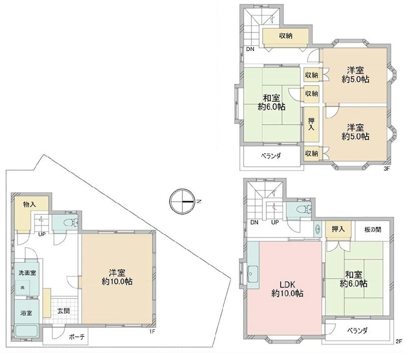 高槻市東五百住町1丁目　中古一戸建 間取り図