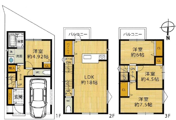 船橋本町一丁目限定1邸新築分譲住宅 間取り図